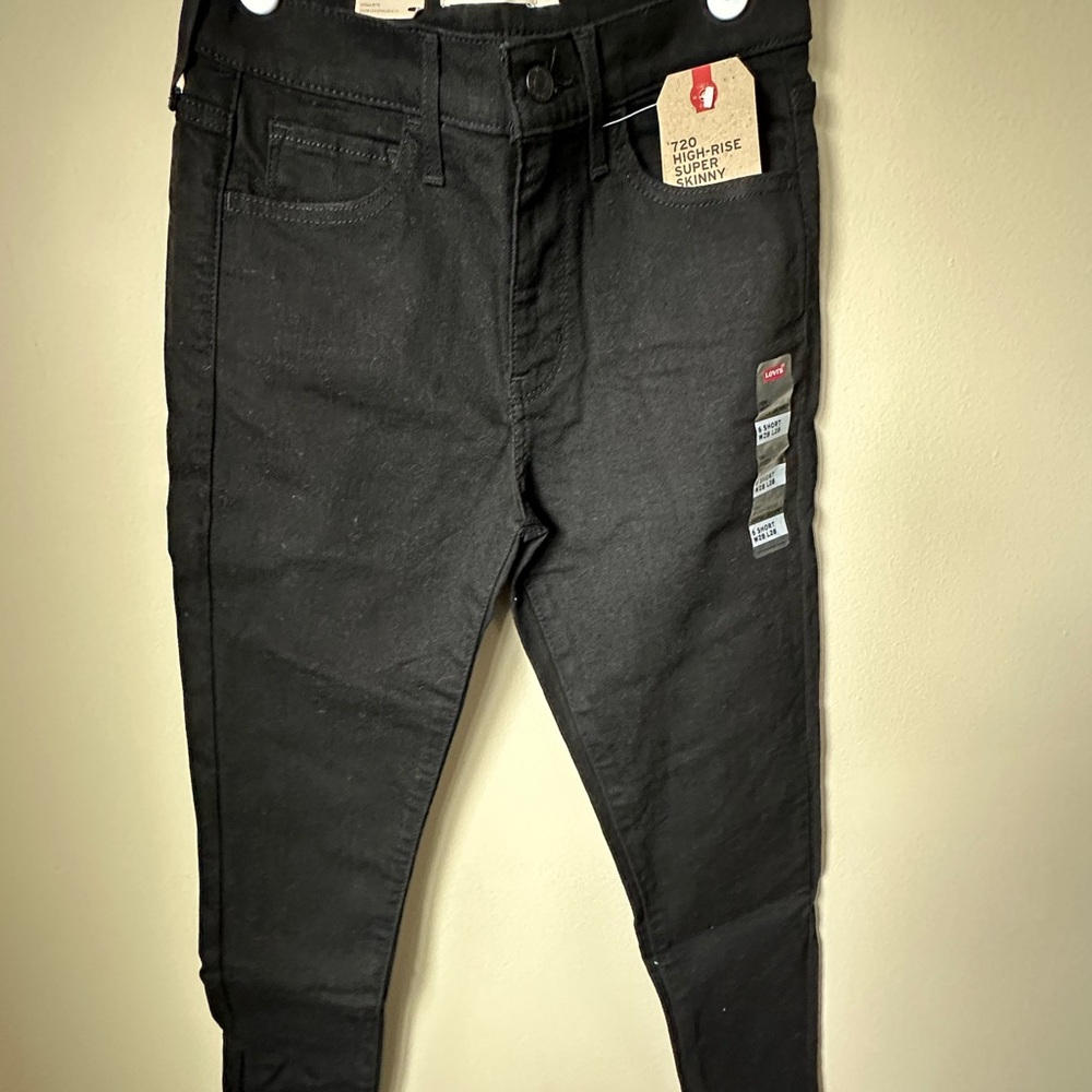 Levi’s High Rise Super Skinny Black Jeans